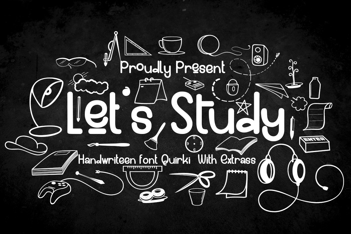 Lesson Study Font Let's Study Font by jehansyah251 · Creative Fabrica