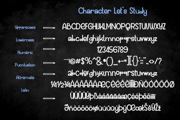 Let's Study Font PNG with transparent background - Preview 1