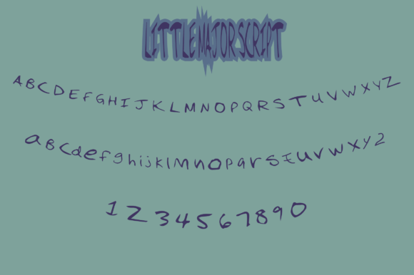 Little Major Font PNG with transparent background - Preview 1