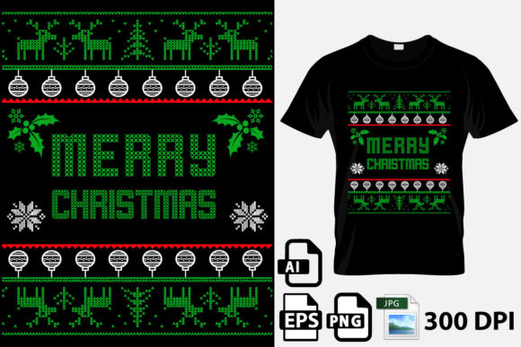 Merry Christmas New T-shirt Design Graphic Print Templates By Design Advice