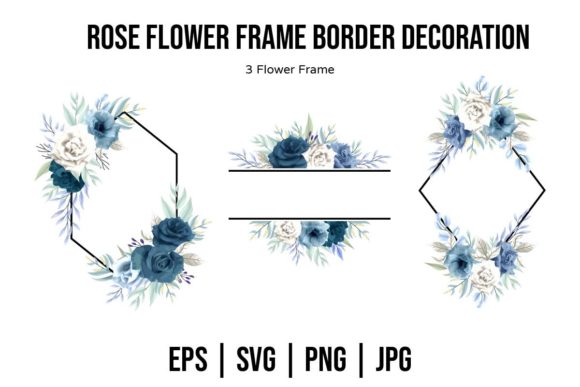 Rose Floral Frame Decoration Set