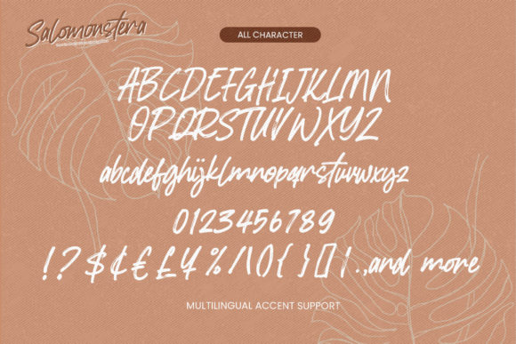 Salomonstera Font PNG with transparent background - Preview 6