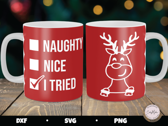 Naughty Nice I Tried Mug Press Graphics