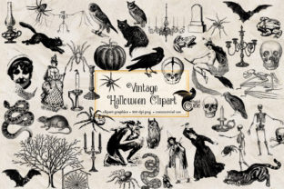 Vintage Halloween Clipart Graphic by Digital Curio · Creative Fabrica