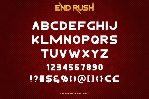 End Rush Font - Preview 3