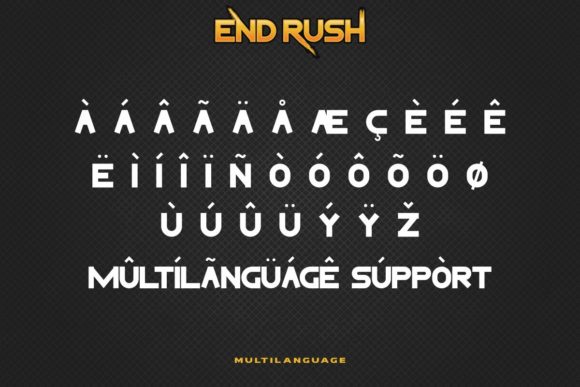 End Rush Font - Preview 5