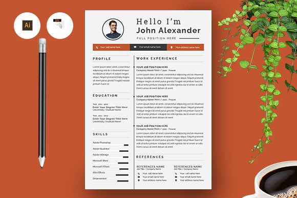 Resume Layout Grafik Druck-Vorlagen Von ResumePage