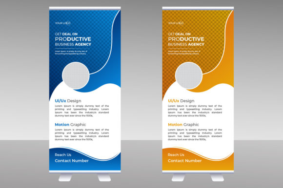 Roll Up Banner Template. Roll Up Design. Graphic Print Templates By kamrangd19