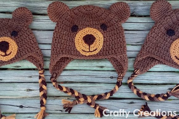 Bear Beanie Crochet Pattern Graphic Crochet Patterns By Crafty Creations