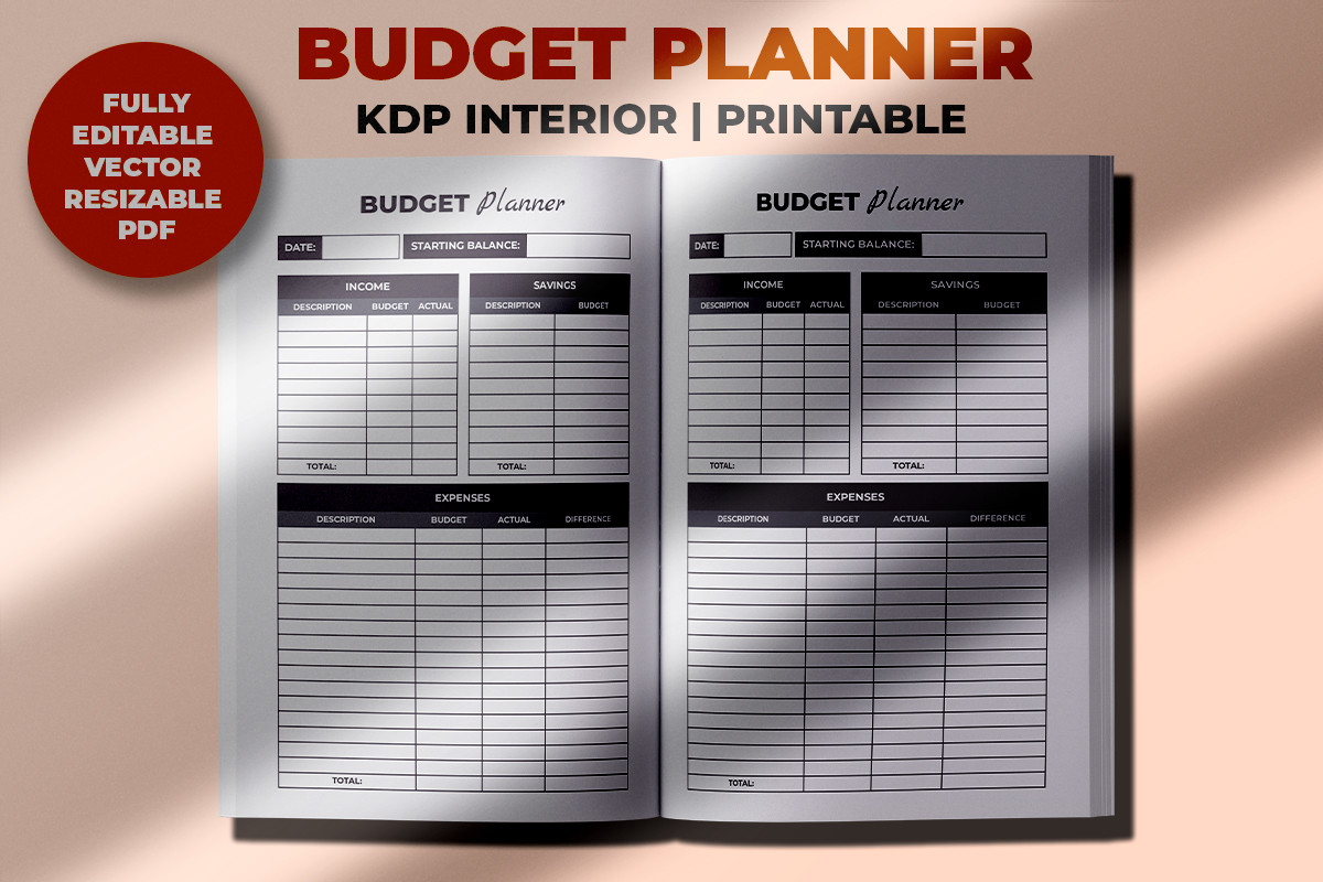 Budget Planner KDP Interior Graphic by M9 Design · Creative Fabrica