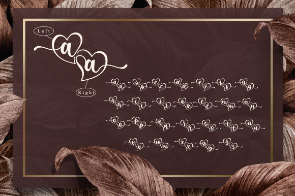 Couple Love Monogram Font - Preview 4