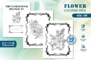 Flower Coloring Page Vol-09 Graphic by enuvacoloring · Creative Fabrica