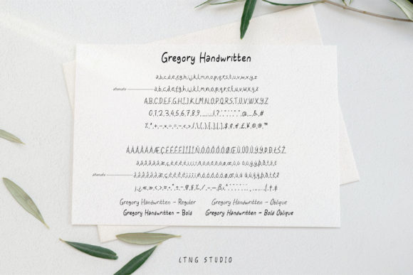 Gregory Handwritten Font - Preview 2
