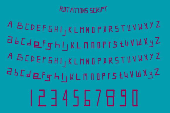 Rotation Font PNG with transparent background - Preview 1