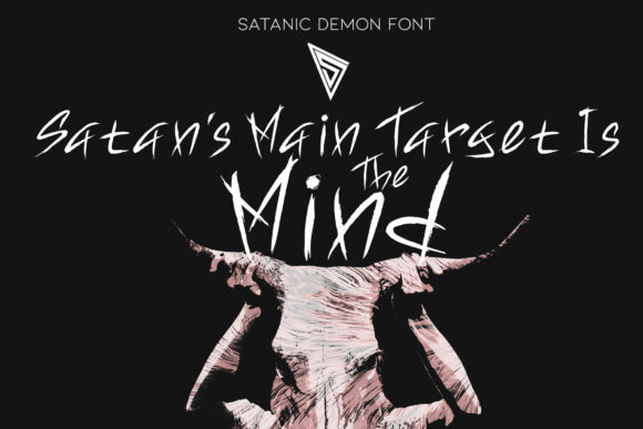 Satanic Demon Font PNG with transparent background - Preview 3