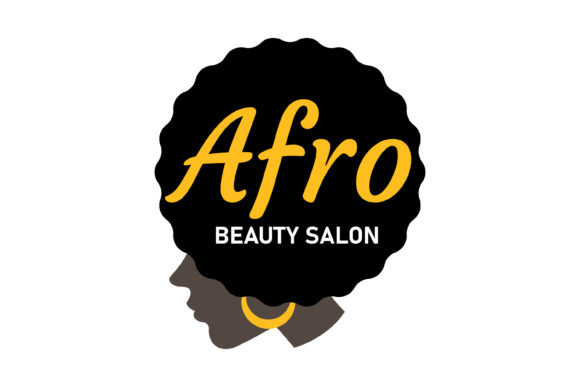 Beautiful Afro Hair Woman Logo Design