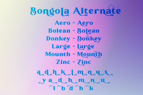 Bongola Font - Preview 6
