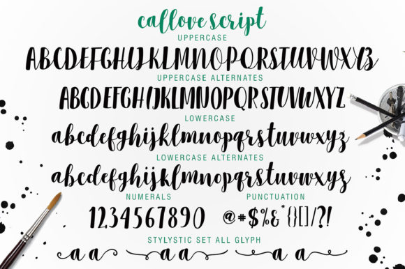 Callove Script Font PNG with transparent background - Preview 6