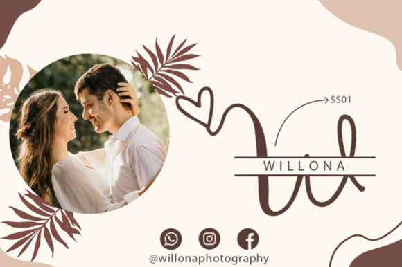 Couple Monogram Font - Preview 1
