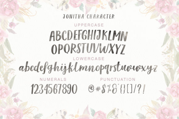 Jonitha Font PNG with transparent background - Preview 4