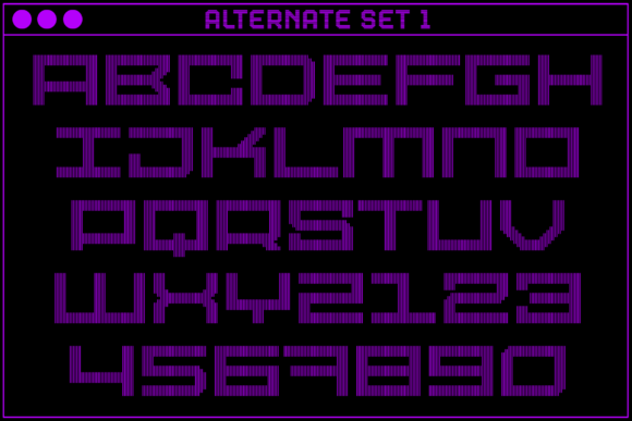 MultiType Lines Ample 2 Font PNG with transparent background - Preview 2