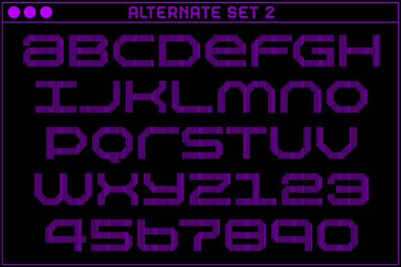 MultiType Lines Ample 2 Font PNG with transparent background - Preview 3