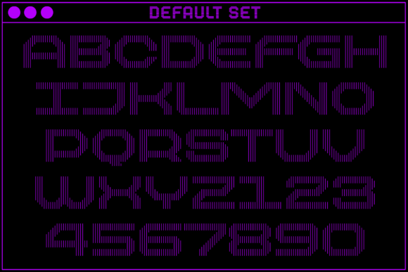 MultiType Lines Ample 3 Font PNG with transparent background - Preview 1
