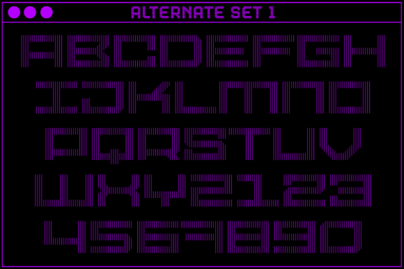MultiType Lines Ample 3 Font PNG with transparent background - Preview 2