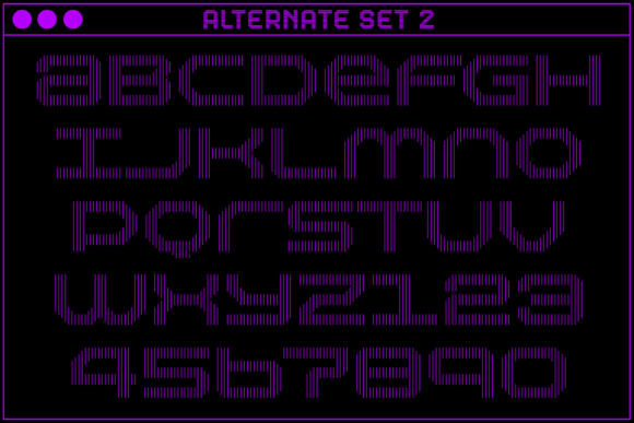 MultiType Lines Ample 3 Font PNG with transparent background - Preview 3
