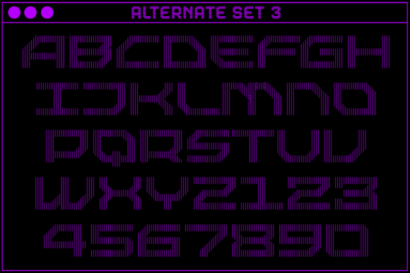 MultiType Lines Ample 3 Font PNG with transparent background - Preview 4