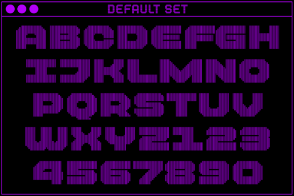 MultiType Lines Ample Bold 2 Font PNG with transparent background - Preview 1
