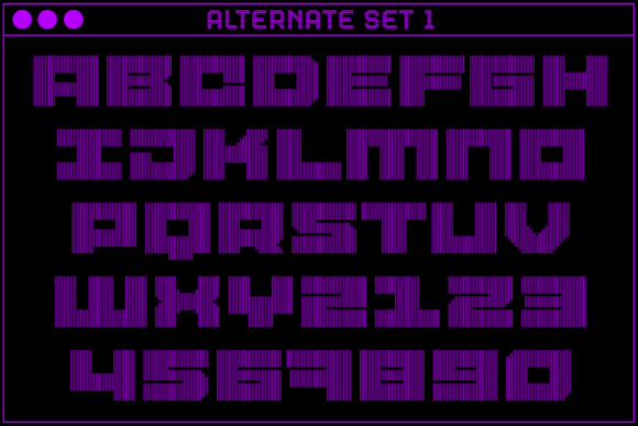 MultiType Lines Ample Bold 2 Font PNG with transparent background - Preview 2