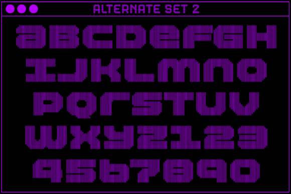 MultiType Lines Ample Bold 2 Font PNG with transparent background - Preview 3