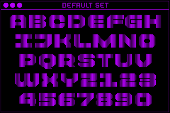 MultiType Lines Ample Bold Font PNG with transparent background - Preview 1