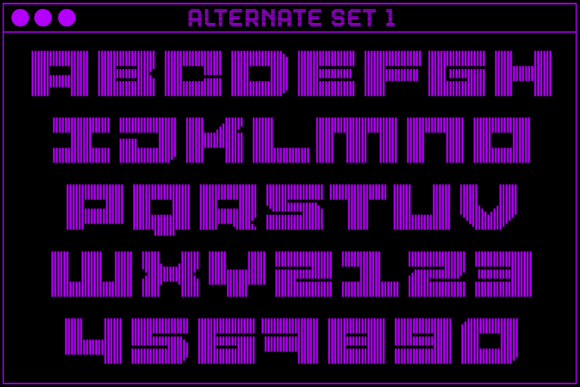 MultiType Lines Ample Bold Font PNG with transparent background - Preview 2