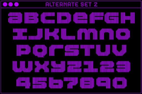 MultiType Lines Ample Bold Font PNG with transparent background - Preview 3