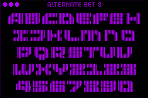 MultiType Lines Ample Bold Font PNG with transparent background - Preview 4