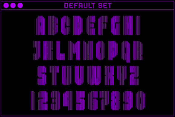 MultiType Lines Compact Bold 2 Font PNG with transparent background - Preview 1