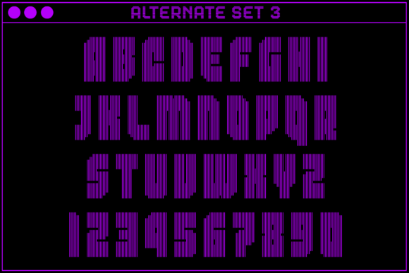 MultiType Lines Compact Bold 2 Font PNG with transparent background - Preview 4