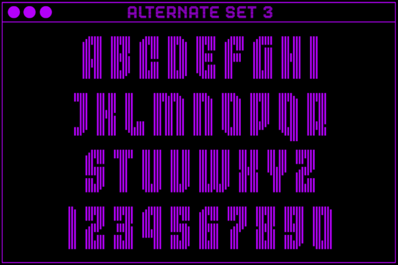 MultiType Lines Compact Font PNG with transparent background - Preview 4