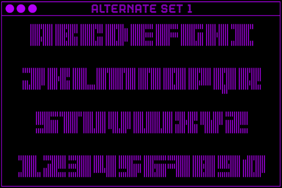 MultiType Lines Display Bold 3 Font PNG with transparent background - Preview 2