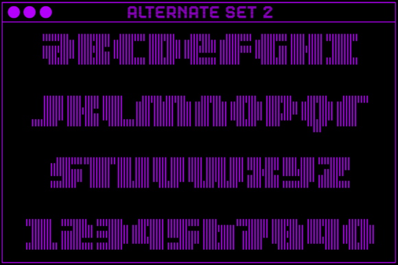 MultiType Lines Display Bold 3 Font PNG with transparent background - Preview 3
