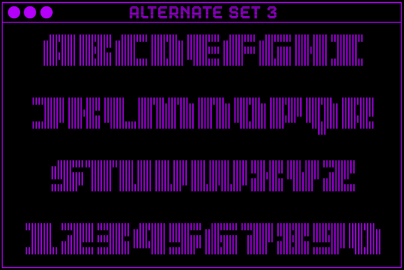 MultiType Lines Display Bold 3 Font PNG with transparent background - Preview 4