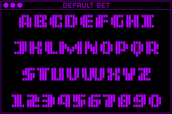 MultiType Lines Display Bold Font PNG with transparent background - Preview 1