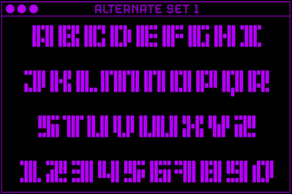 MultiType Lines Display Bold Font PNG with transparent background - Preview 2