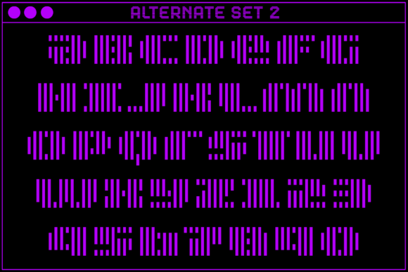 MultiType Lines Display Wide Bold 2 Font PNG with transparent background - Preview 3