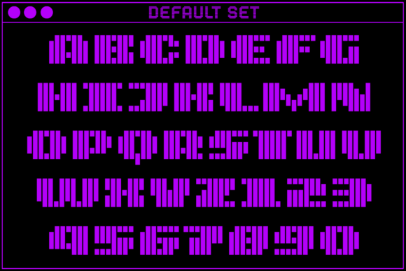 MultiType Lines Display Wide Bold Font PNG with transparent background - Preview 1
