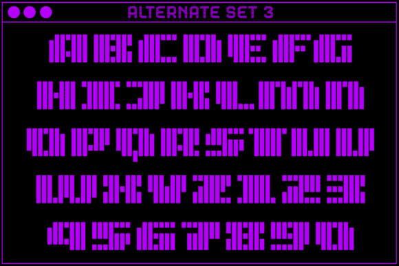 MultiType Lines Display Wide Bold Font PNG with transparent background - Preview 4