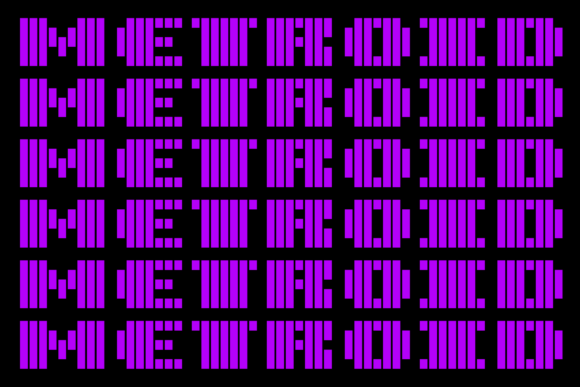 MultiType Lines Display Wide Bold Font PNG with transparent background - Preview 6