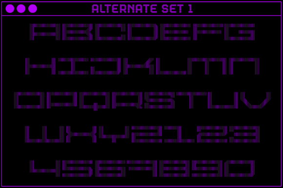 MultiType Lines Loose 3 Font font preview - 2